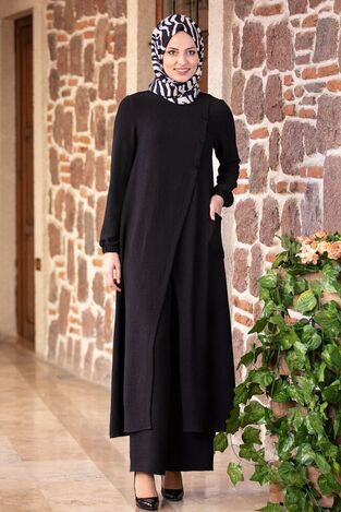 Aerobin Kumaş İzel Takım - FSC2032 Siyah - Fashion Showcase Design - FSC2032 - Fashion Showcase Design