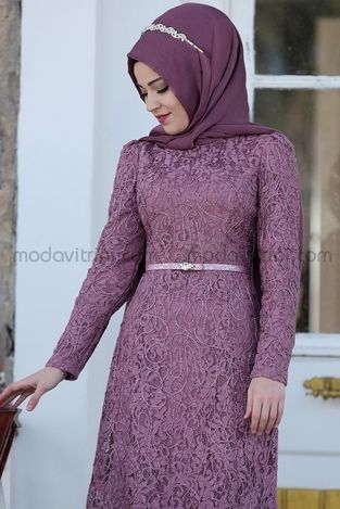 Al-Marah Milen Evening Dress - Dusty Rose - Thumbnail