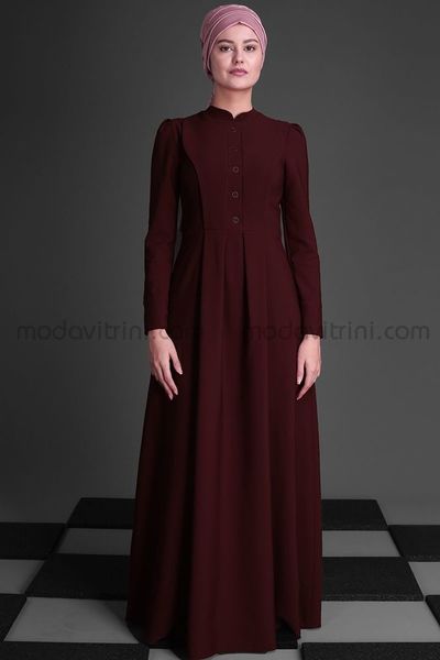 Annahar Buğlem Dress - Maroon