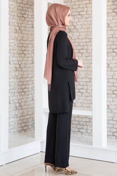 Ayda Suit - Aerobin Fabric - Black - FSC2030