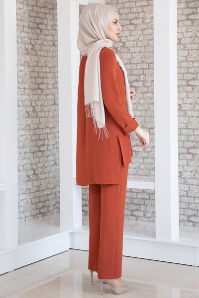 Ayda Suit - Aerobin Fabric - Brick - FSC2030