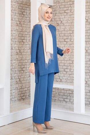 Ayda Suit - Aerobin Fabric - Indigo - FSC2030 - Thumbnail