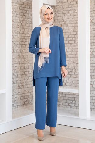 Ayda Suit - Aerobin Fabric - Indigo - FSC2030 - Thumbnail