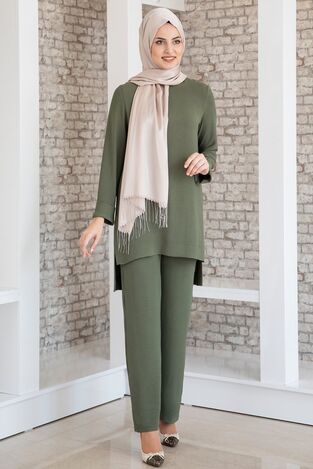 Ayda Suit - Aerobin Fabric - Khaki - FSC2030 - Thumbnail