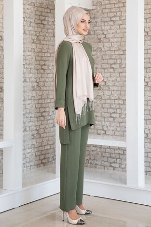 Ayda Suit - Aerobin Fabric - Khaki - FSC2030 - Thumbnail