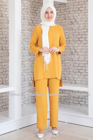 Ayda Suit - Aerobin Fabric - Mustard - FSC2030 