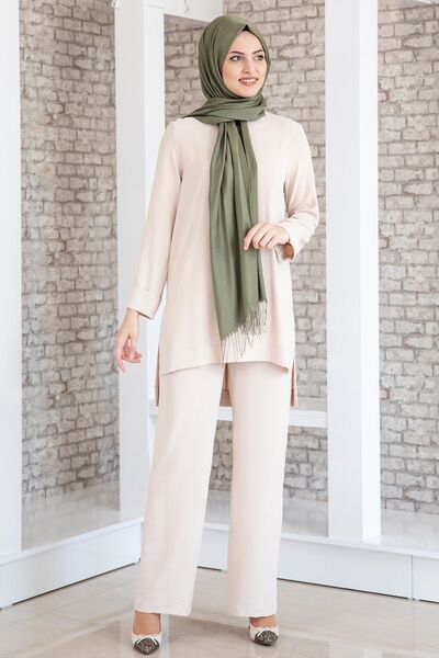 Ayda Suit - Aerobin Fabric - Stone - FSC2030
