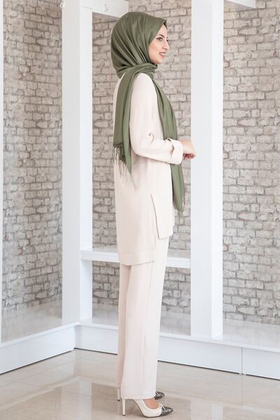 Ayda Suit - Aerobin Fabric - Stone - FSC2030