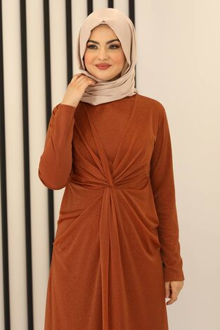 Ayla Abiye Kiremit - Fashion Showcase Design - FSC3011 - Thumbnail