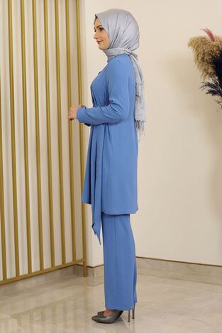 Ayrobin Kumaş Nilay İkili Takım İndigo - Fashion Showcase Design - FSC2097 - Thumbnail