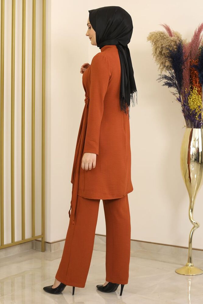 Ayrobin Kumaş Nilay İkili Takım Kiremit - Fashion Showcase Design - FSC2097