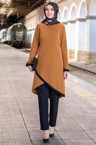 Buse İkili Takım Taba - Ahunur Moda Tesettür Giyim - AHN1004 