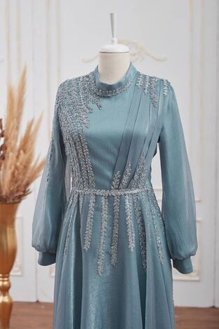 Çağla Abiye Aqua - Dresslife Tesettür Giyim - DRS3007 - Thumbnail