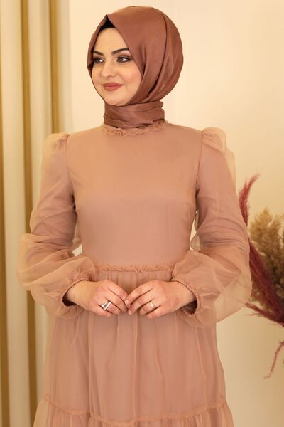 Deniz Abiye Elbise Gold - Fashion Showcase Design - FSC2150