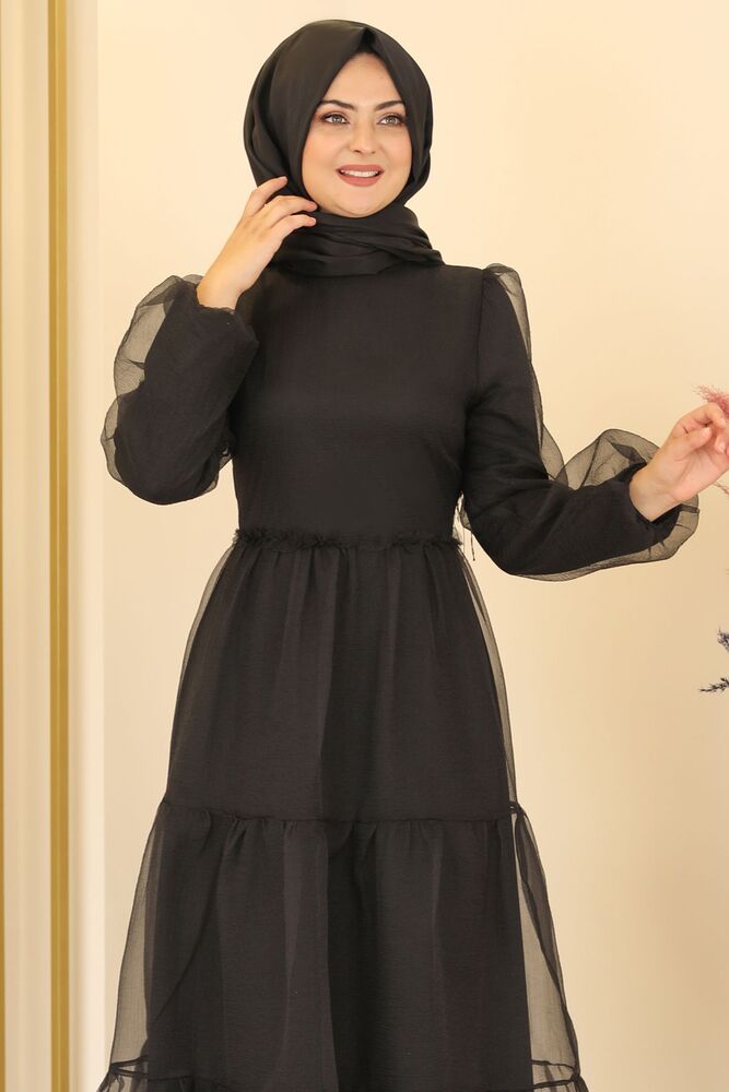 Deniz Abiye Elbise Siyah - Fashion Showcase Design - FSC2150