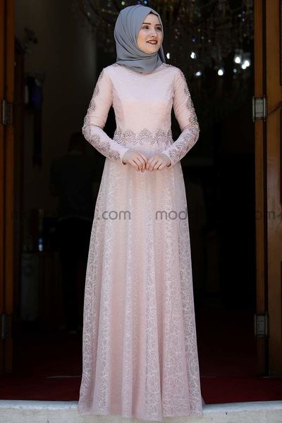 Dilara Evening Dress - Powder - RNZ1014