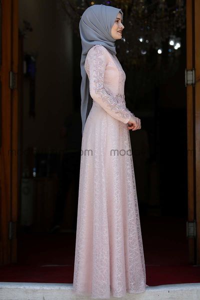 Dilara Evening Dress - Powder - RNZ1014