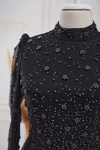 Efnan Abiye Siyah - Dresslife Tesettür Giyim - ALM2108