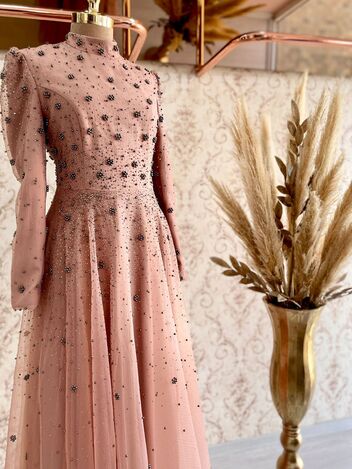 Efnan Abiye Tarçın - Dresslife Tesettür Giyim - ALM2108 - Thumbnail