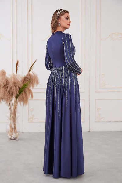 Emma Abiye Lacivert - Dresslife Tesettür Giyim - DRS3014