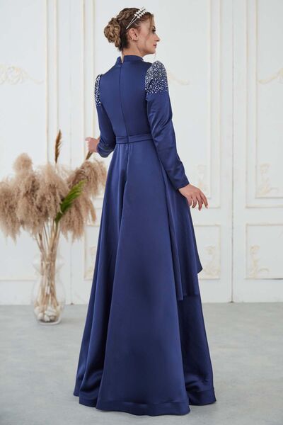Fiyona Abiye Lacivert - Dresslife Tesettür Giyim - DRS3015