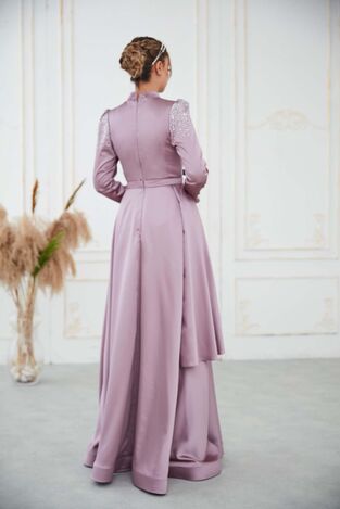 Fiyona Abiye Lila - Dresslife Tesettür Giyim - DRS3015 - Thumbnail