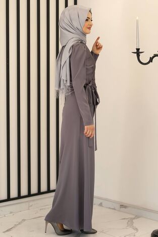 Hülya Abiye Antrasit - Fashion Showcase Design - FSC3007 - Thumbnail