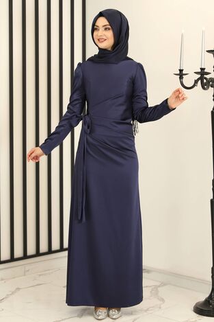 Hülya Abiye Lacivert - Fashion Showcase Design - FSC3007 - Thumbnail