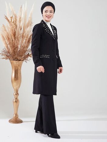 Kumsal İkili Takım Siyah - Dresslife Tesettür Giyim - ALM2095 - Thumbnail