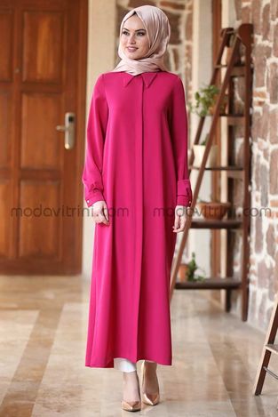 Long Tunic - Crepe - Fuchsia - MDV2003 