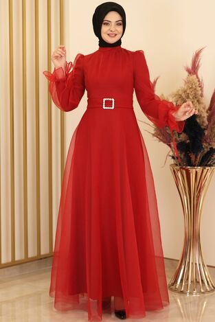 Selen Abiye Kırmızı - Fashion Showcase Design - FSC2139 - Thumbnail