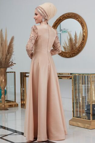 Sofia Abiye Gold - Dresslife Tesettür Giyim - ALM2106 - Thumbnail