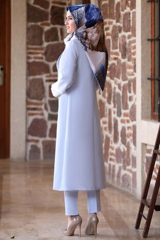 Suit - Three Pieces - Detailed - Baby Blue - MDV1097 - Thumbnail