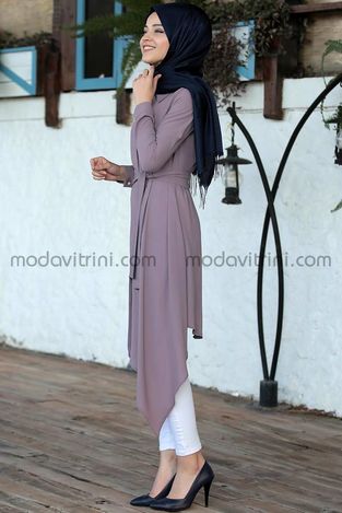 tunic - dress - lilac color - Al Marah - Ayla - Thumbnail