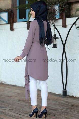 tunic - dress - lilac color - Al Marah - Ayla - Thumbnail