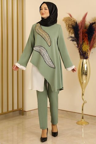Yaprak İkili Takım Mint - Fashion Showcase Design - FSC2101 - Thumbnail