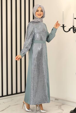 Yeni Firuze Abiye Elbise Mint - Fashion Showcase Design - FSC3021 - Thumbnail